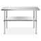 GRIDMANN Stainless Steel Work Table, NSF Commercial Kitchen Prep Table with Under Shelf for Restaurant and Home